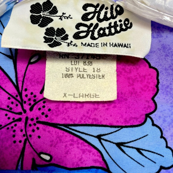 Hilo Hattie Mens Sz XL Multicolored Hawaiian Button Up Shirt (R40) Vintage - Picture 2 of 5